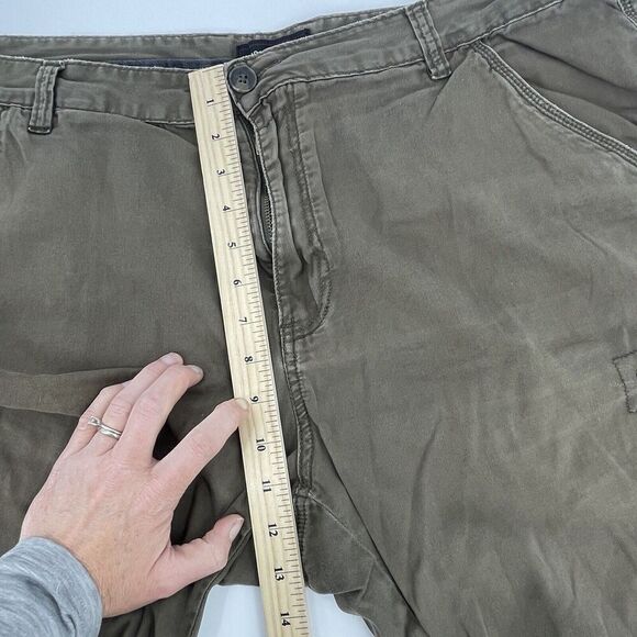 Adam Levine Cargo Shorts Men 40 Olive Green 100% Cotton Mid-Rise Classic Outdoor - Picture 8 of 16